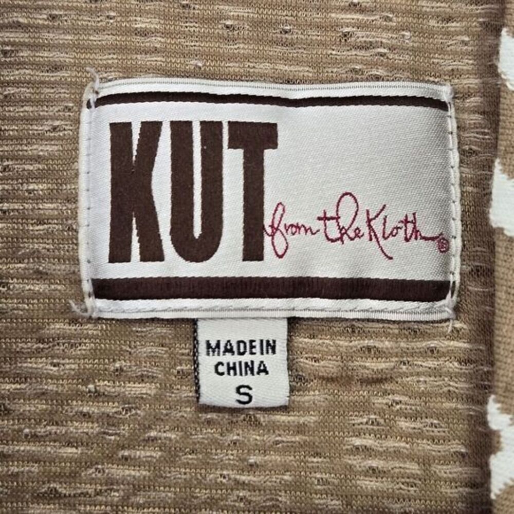 Kut from the Kloth Size Small Zebra Print Open Cardigan Beige Oversized Stretchy - Picture 3 of 6